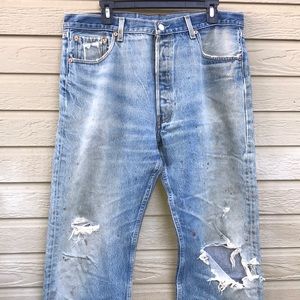 As Found! Levi's Genuine 501XX Premium Jeans Denim perfectly distressed!